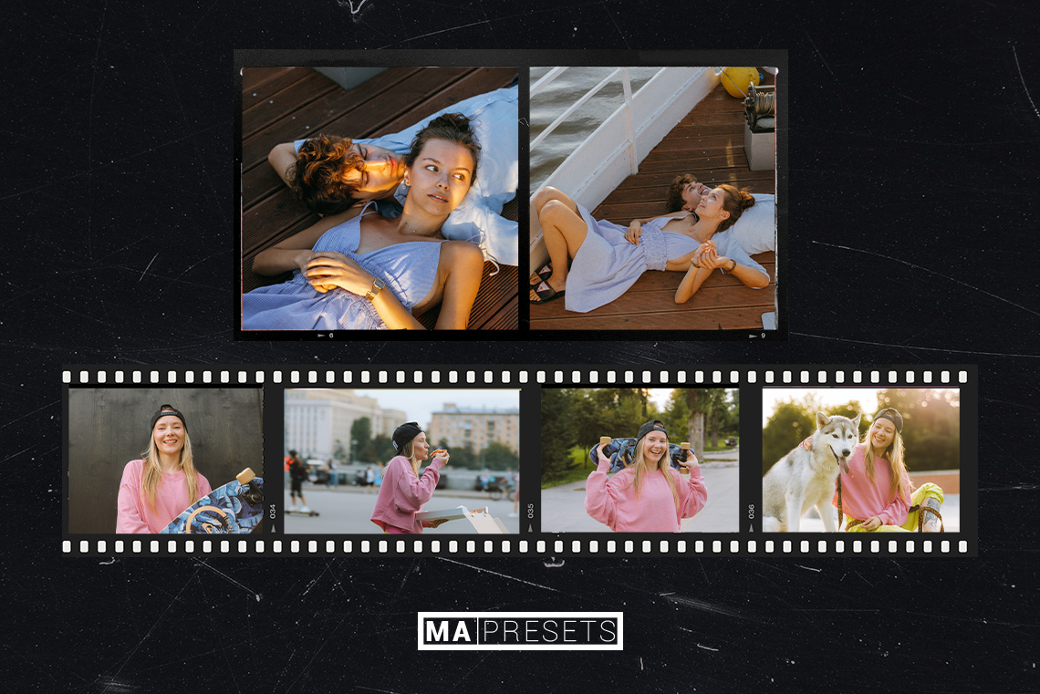 MAPRESETS 235个复古柯达宝丽来胶片打孔模拟胶片帧叠加层PNG素材包 235 FILM BORDER OVERLAYS（6359） -