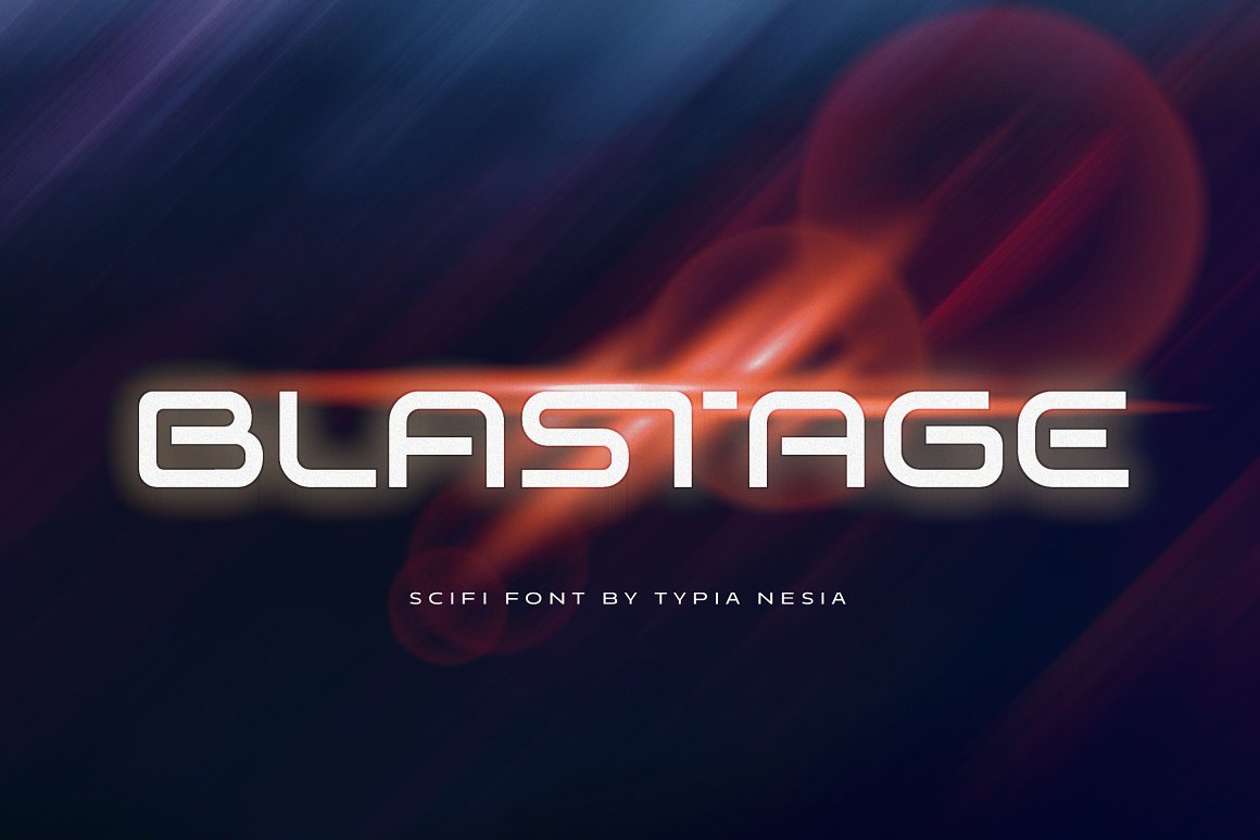 赛博朋克暗黑机能科幻技术游戏扩展无痕英文字体包 Blastage（6858） -