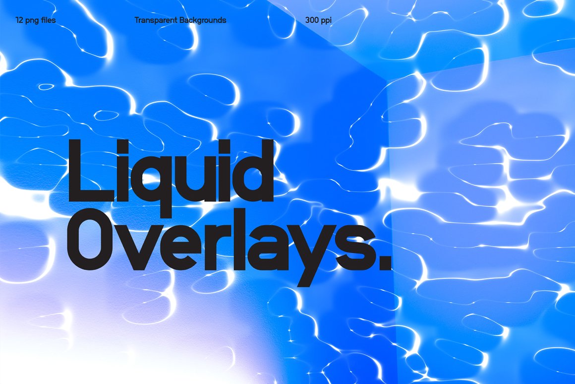 KESSENS 新潮创意酸性液体气泡透明效果海报封面设计PNG覆盖层 Liquid Overlays（6911） -