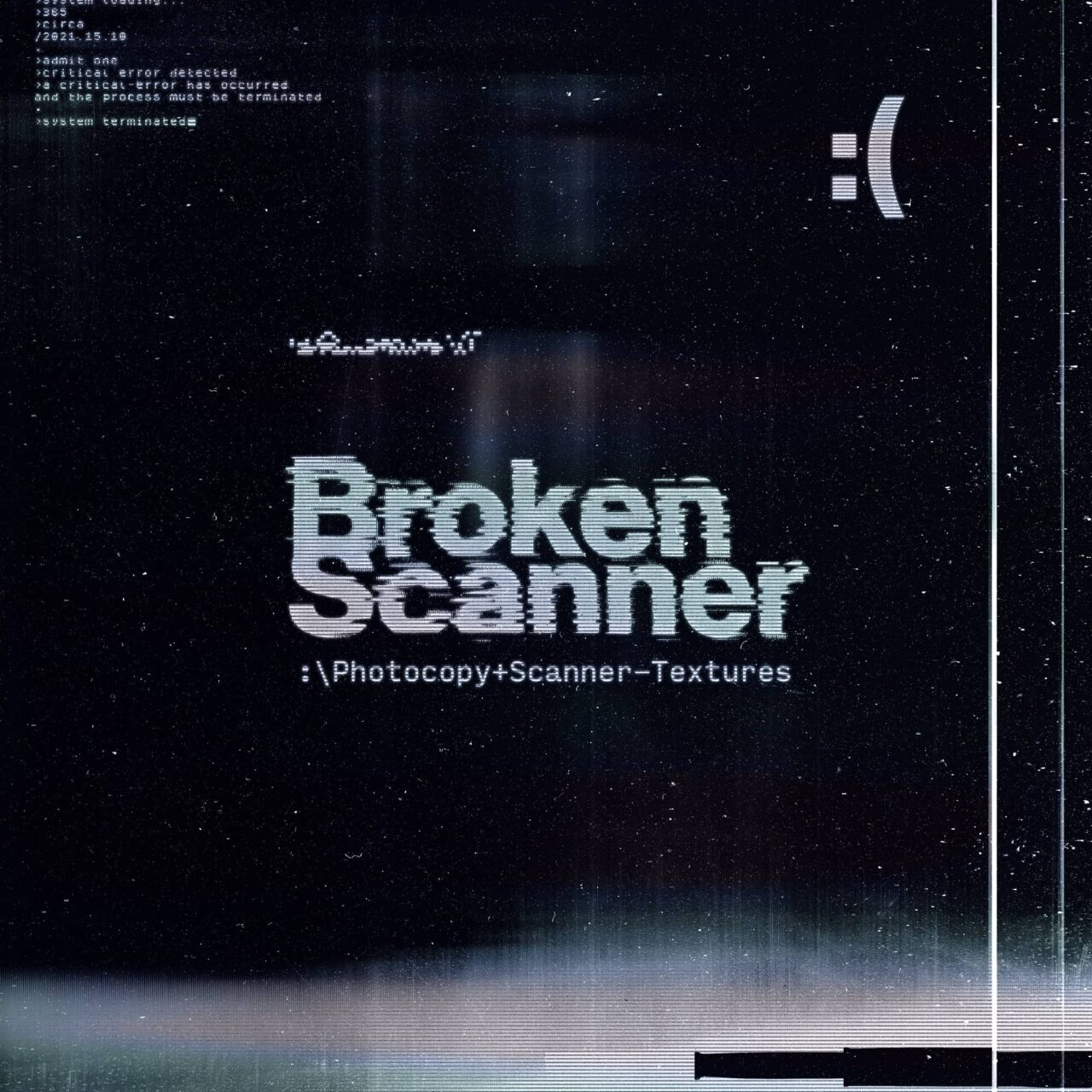 Studio Innate 高分辨率条纹噪音发霉污垢故障破碎扫描仪背景纹理 Broken Scanner（6887） -