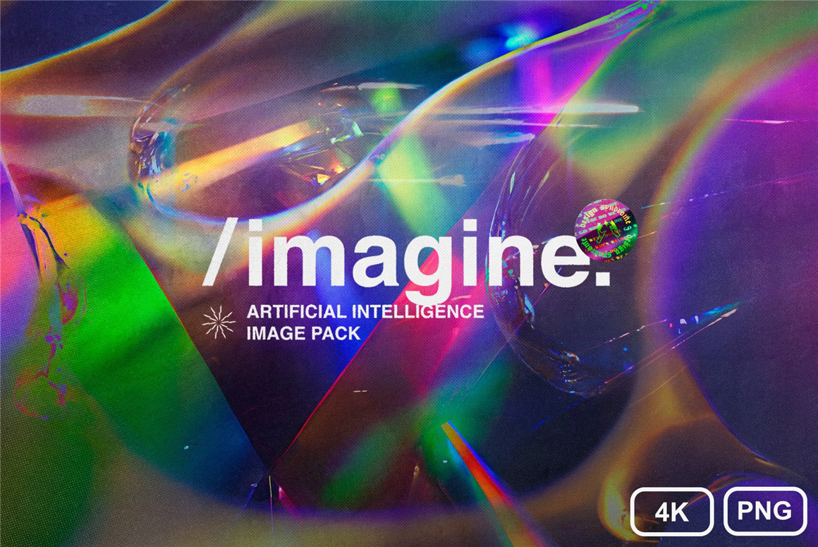 Design syndrome 100多张高分辨率未来主义抽象多彩海报封面背景包  Imagine Abstract AI pack（6967） -