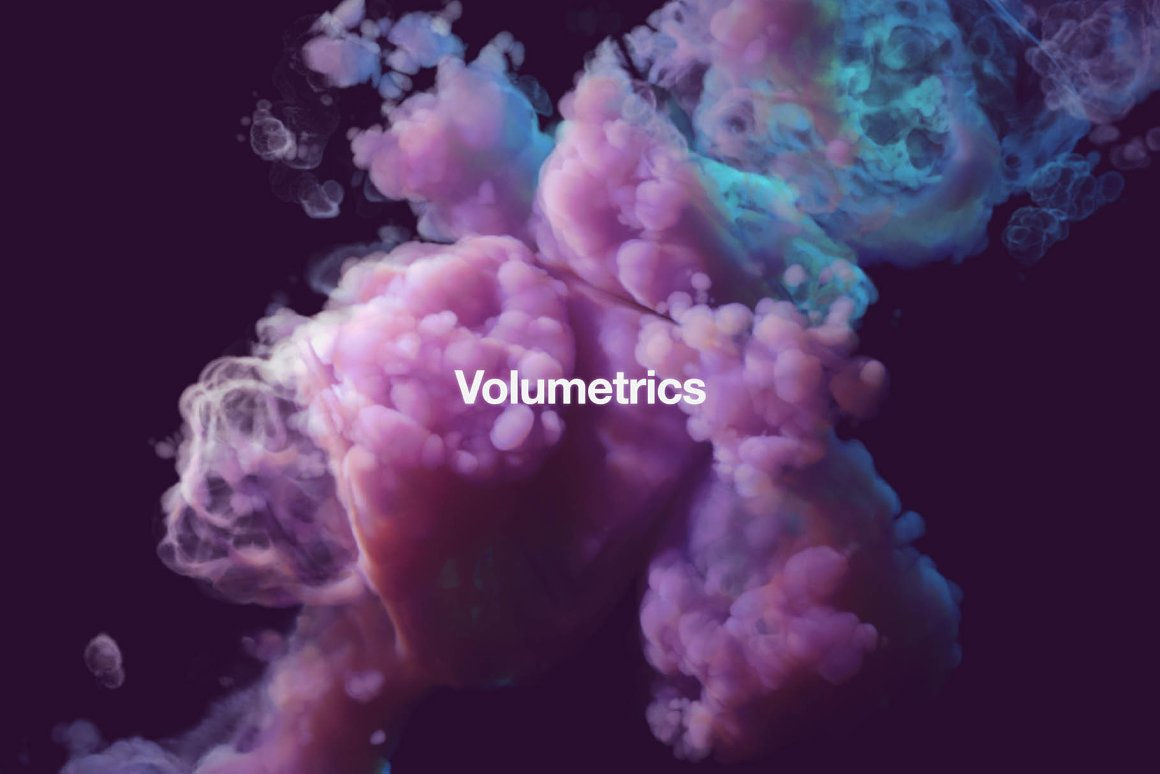 RuleByArt 25款3D创意蒸汽云朵喷雾雾气炫彩高清PNG免扣背景设计包 Volumetrics 25 Vapor Formations（6937） -