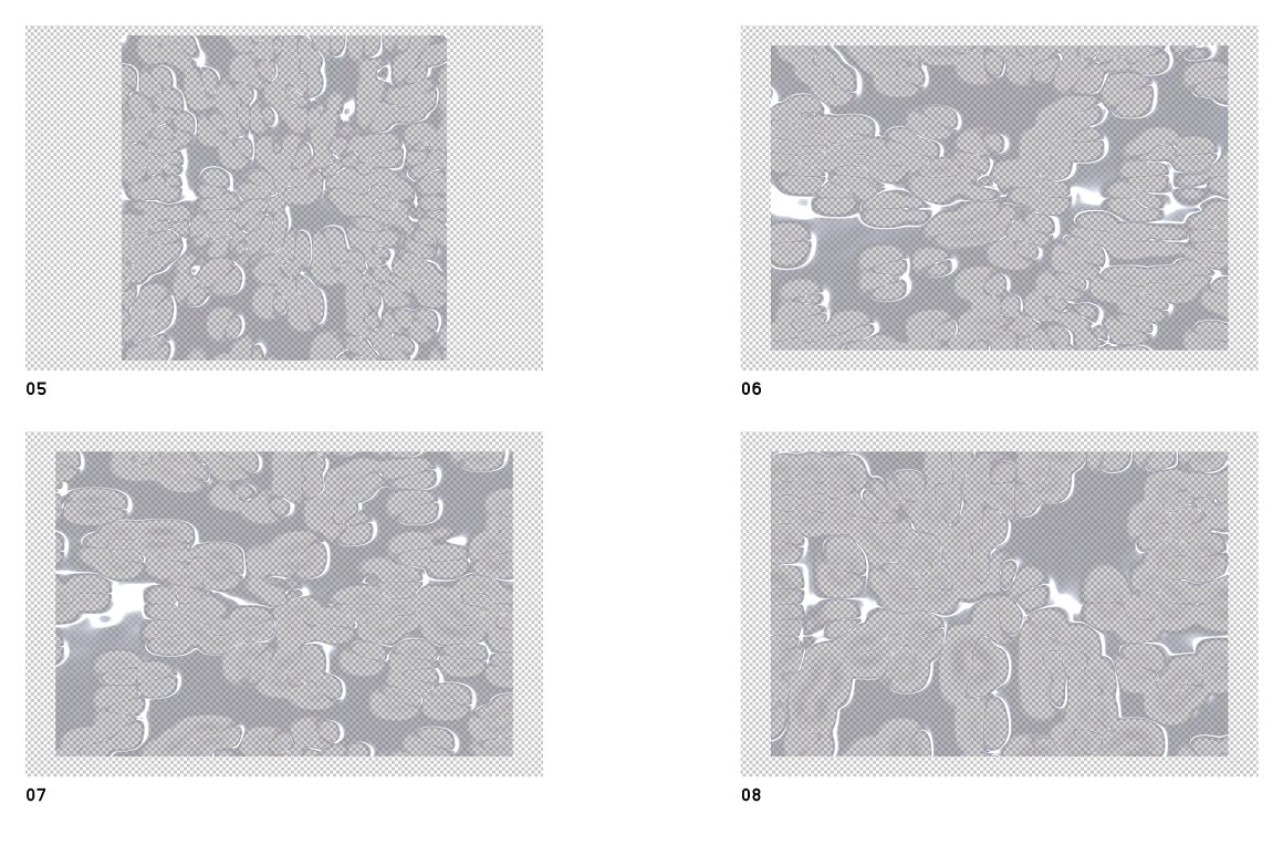 KESSENS 新潮创意酸性液体气泡透明效果海报封面设计PNG覆盖层 Liquid Overlays（6911） -