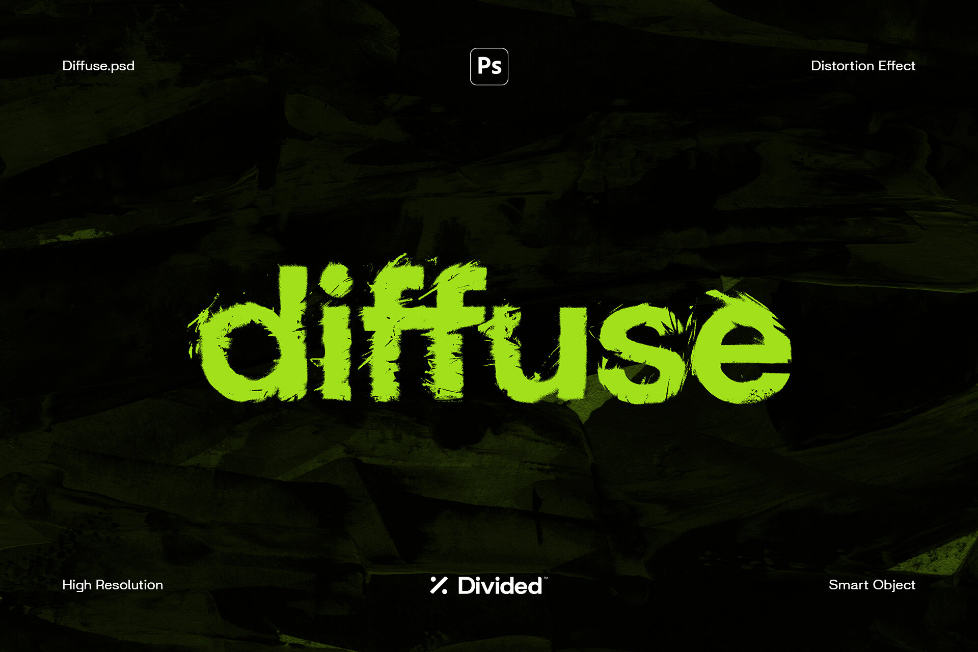 Divided 漫反射文字失真PSD模板 Diffuse （6191） -