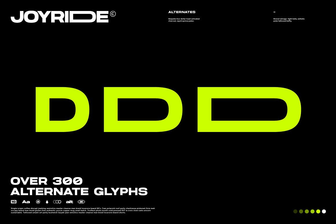 英文字体：极简海报可变宽度无衬线字体 Joyride（6164） -