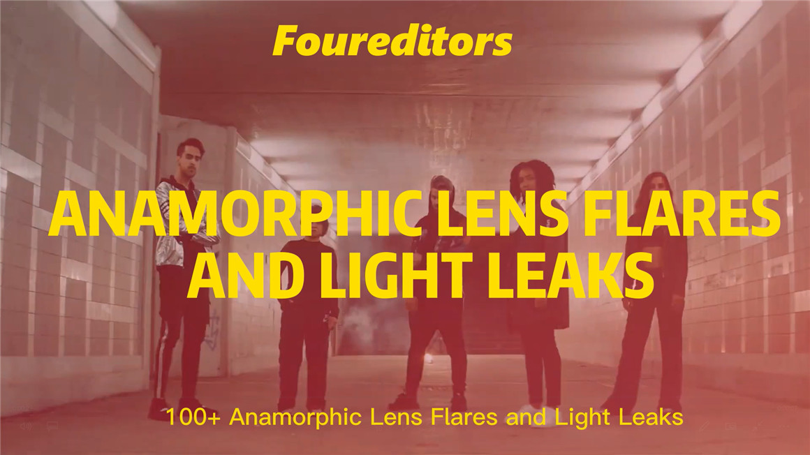 FOUR EDITORS 100个复古镜头烧伤损坏漏光散景辉光泄漏划痕叠加视频素材 Lens Flares and Light Leaks（7197） -