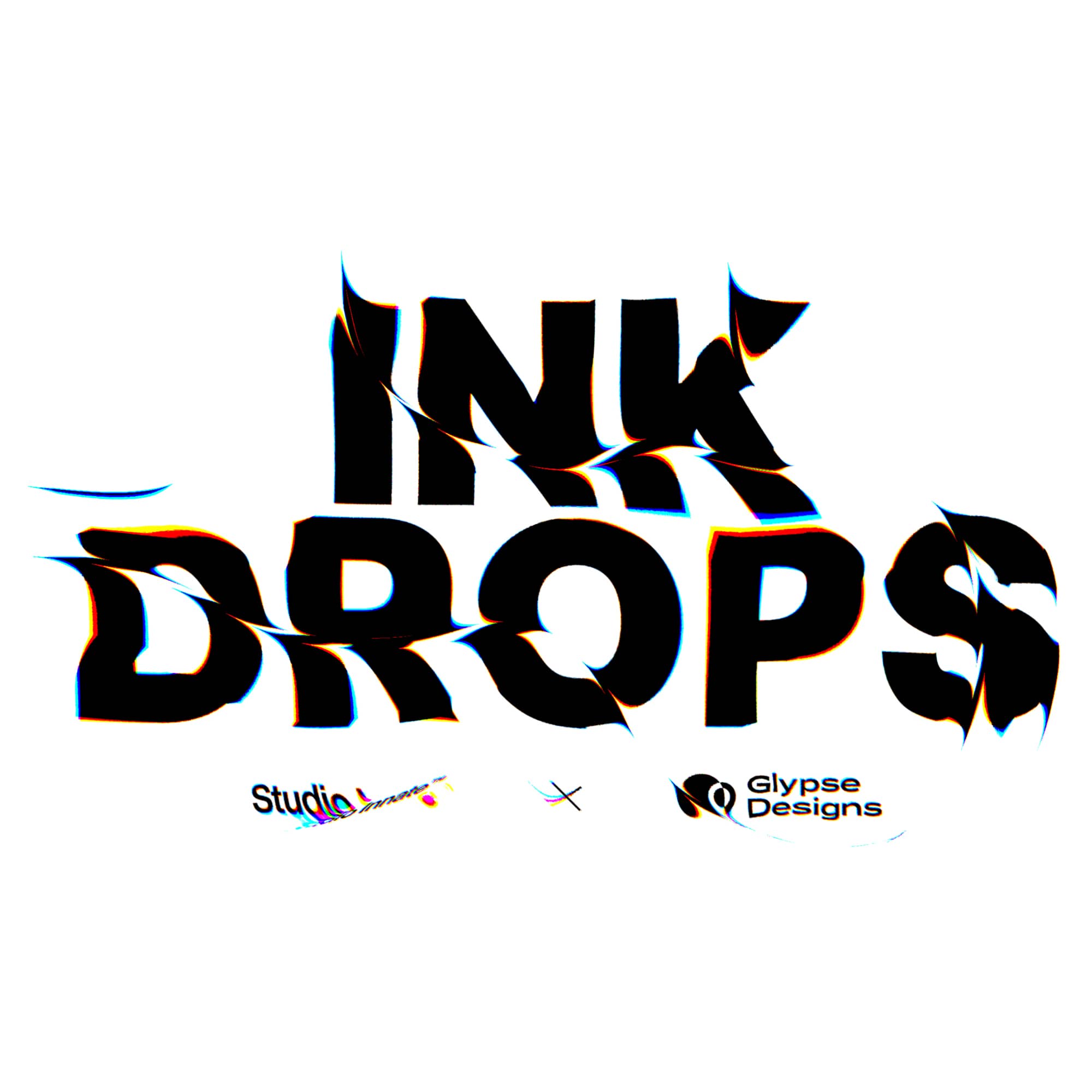 280个黑白水墨透明炫酷液体流动扭曲置换粗糙变体PSD模板 Ink Drops by Studio Innate（7158） -