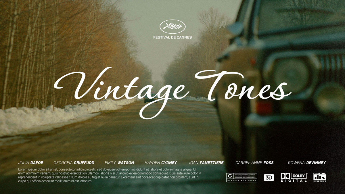 FilterGrade 6个复古电影胶片仿真调色预设LUT包 Cinematic LUTs Vintage Tones（7135） -