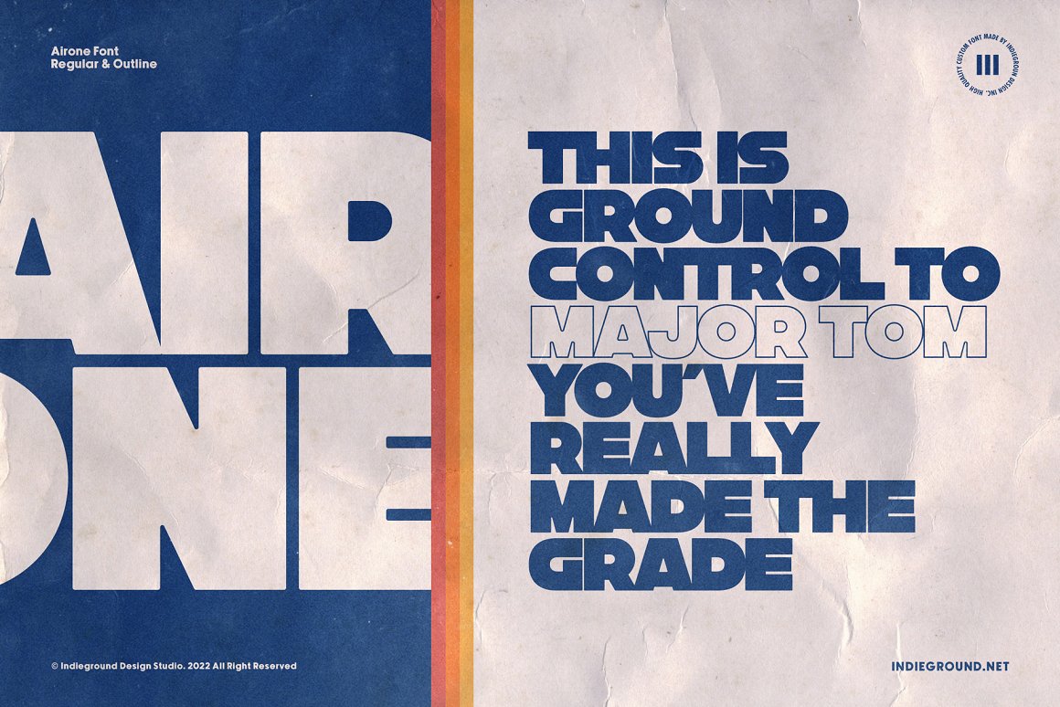 INDIEGROUND  现代活力艺术超粗体厚重标题排版海报封面英文标题 AIRONE FONT（7070） -