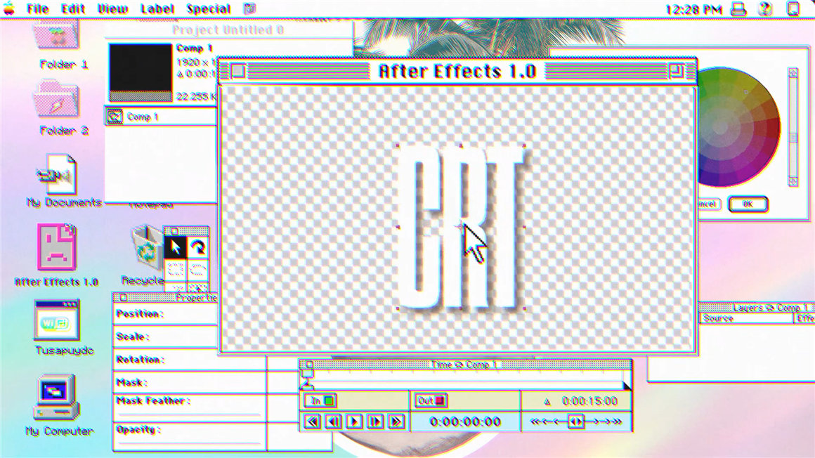 Anima 复古CRT标题视频歌词海报视觉效果4k转换工具AE模板 CRT Tool for AfterEffects（7046） -