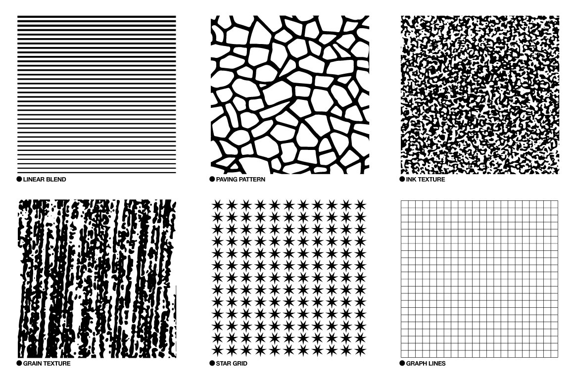 Offset 18款复古半色调点线网格背景纹理素材 Retroset - Dry Transfer Effects（7670） -