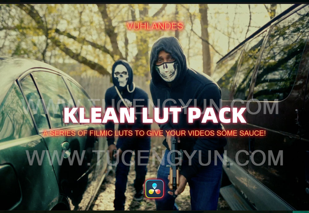 Vuhlandes 胶片模拟复古暖色光晕嘻哈风格MV制作调色预设LUTs包 Klean LUT Pack（7955） -