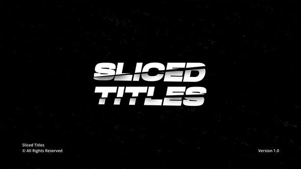 达芬奇/AE/FCPX模板：黑白极简切片风格文字标题排版包 Sliced Titles（7886） -