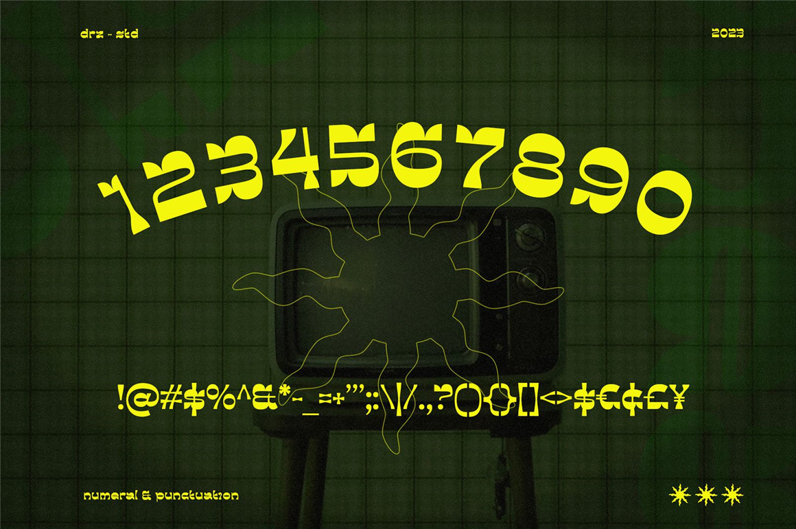 60年代复古迷幻逆反差酸性标题无衬线英文字体设计素材 Finacest – Retro Psychedelic Font（7827） -