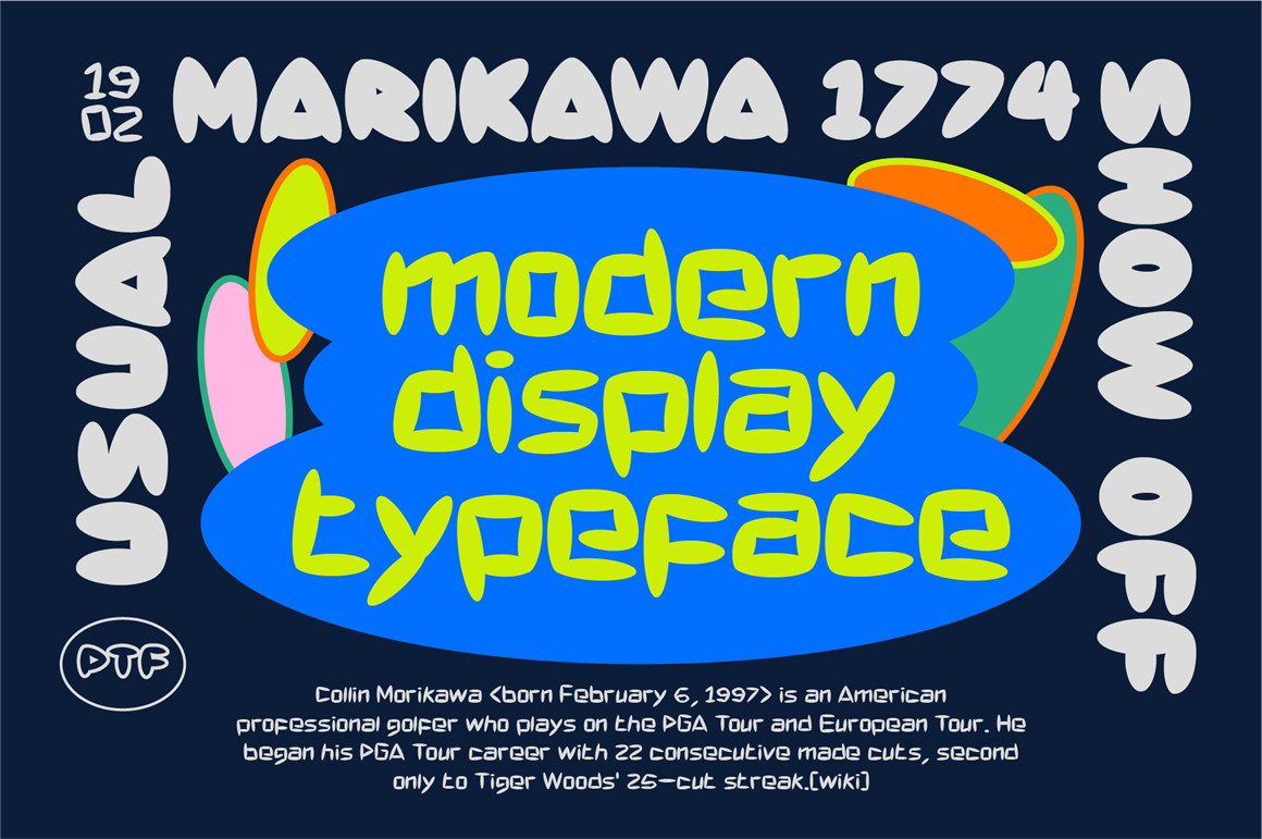 新潮流复古疯克文化爵士嘻哈俏皮英文装饰字体 Power Display Font Family（7820） -