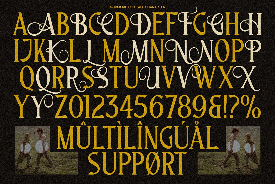 英文字体：优雅奢华品牌婚礼商标设计衬线英文字体 Normerif - Elegant Display Serif（7824） -