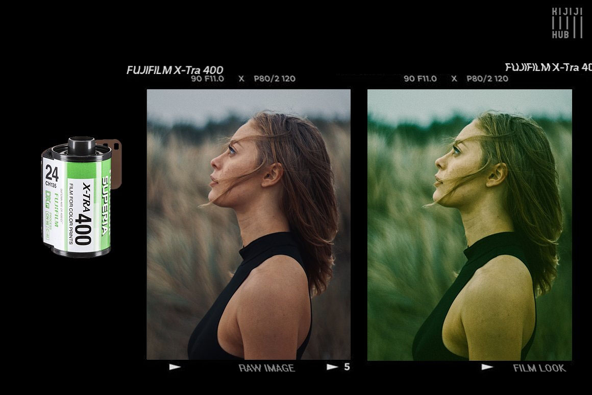 富士黄绿色怀旧胶片电影质感LR预设包 8 FujiFilm X-Tra 400 Film Look（7747） -
