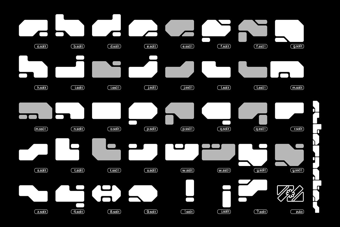 英文字体：未来科幻赛博朋克工业HUD几何Y2K品牌标题英文字体 Vaxen-Rounded Variable Font（8534） -