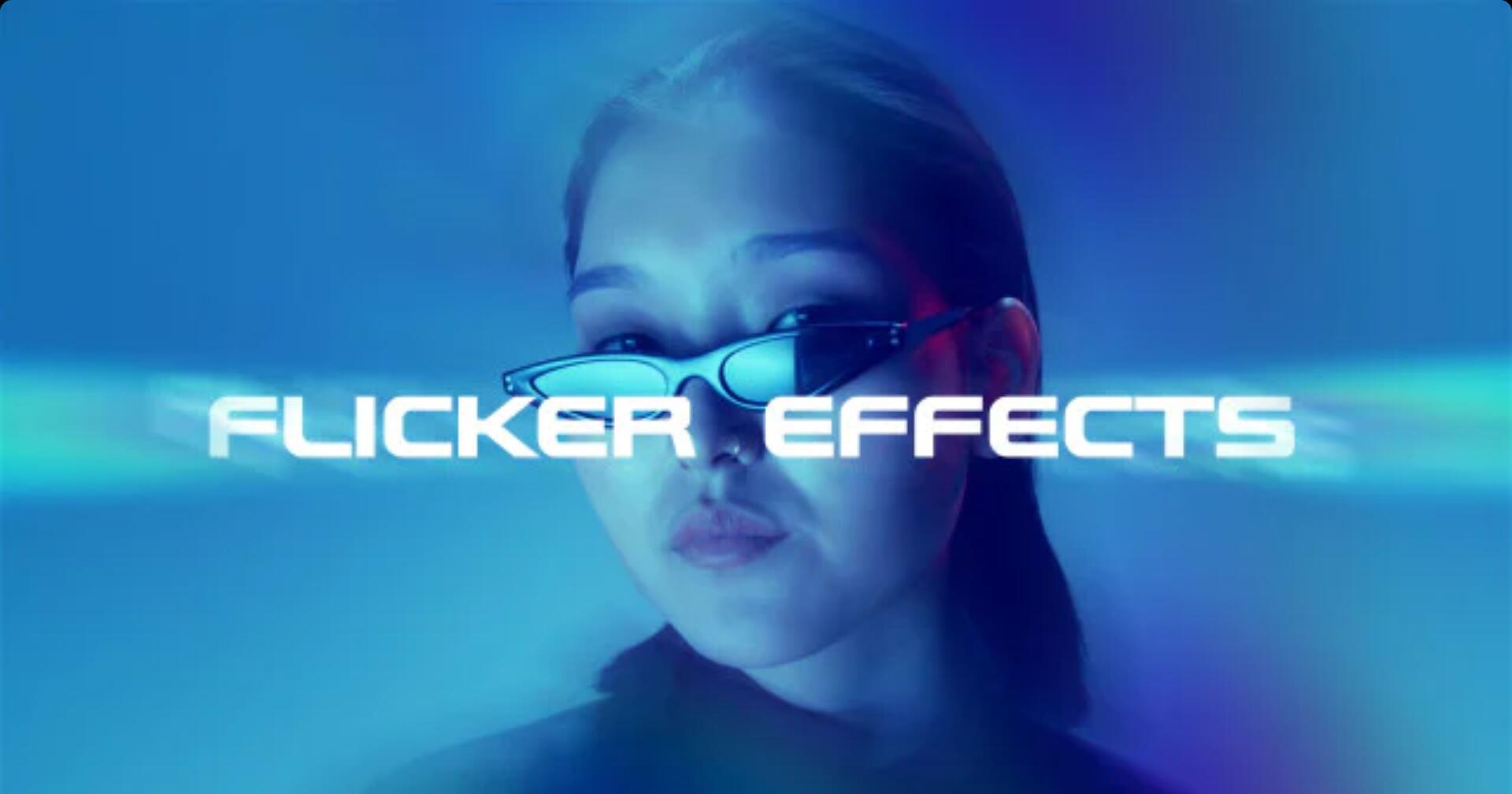 达芬奇预设：12种炫酷时尚快速闪烁故障闪白模糊重影效果 Flicker Effects（8501） -