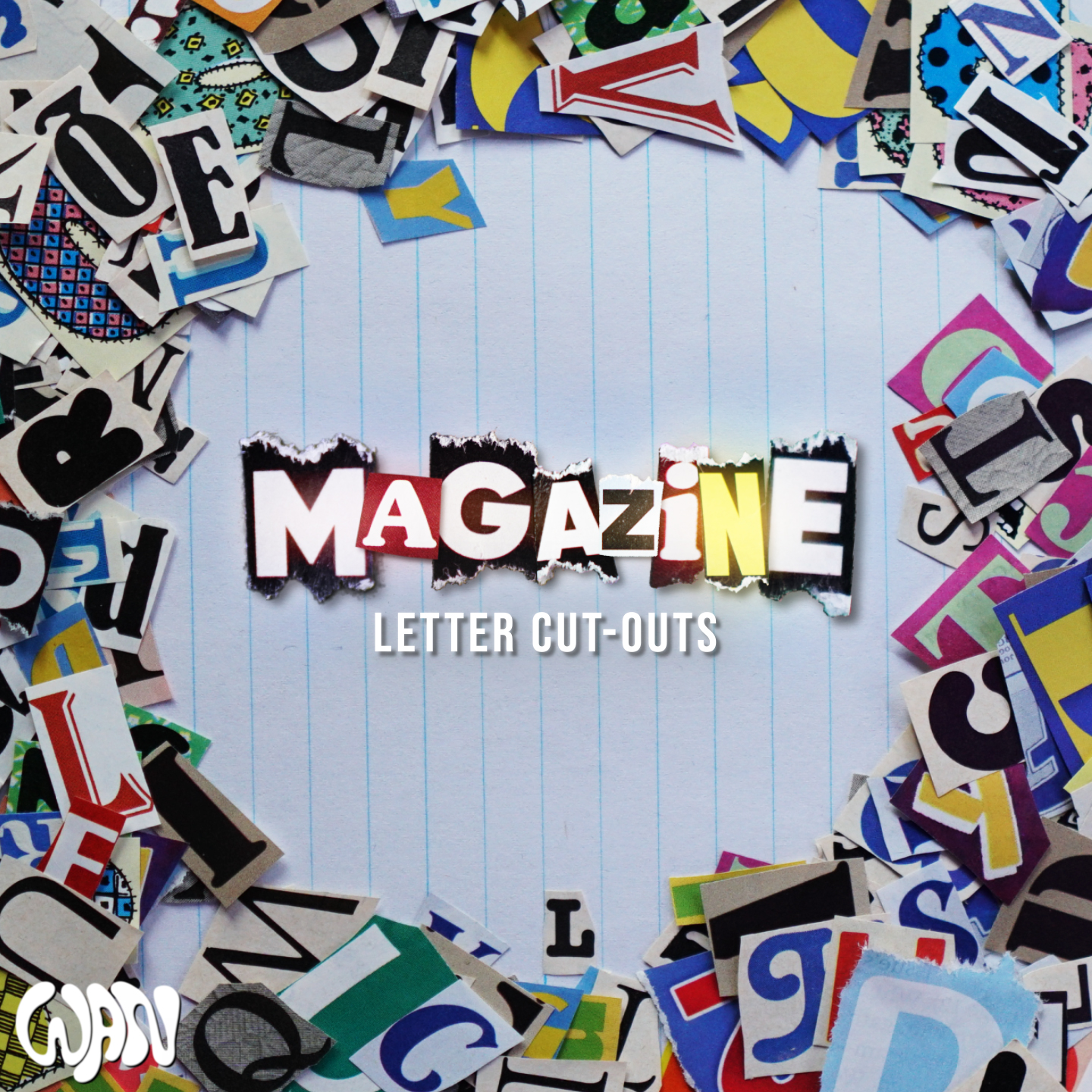 300个说唱风格杂志拼贴艺术剪切文字标题免扣PNG设计素材包 Magazine Letter Cut-Outs By Naughtyyjuan（8399） -