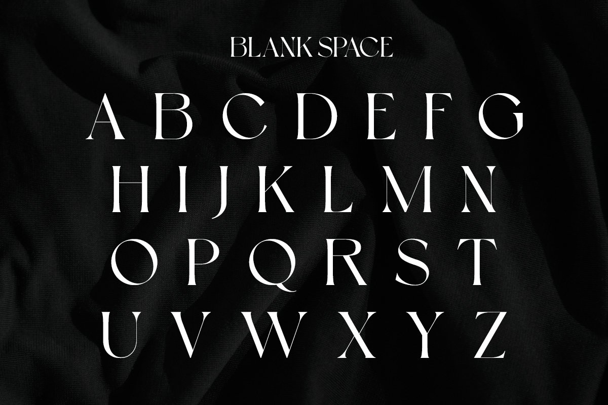 英文字体：现代复古杂志品牌广告设计无衬线字体 Blank Space | Modern Display（8262） -