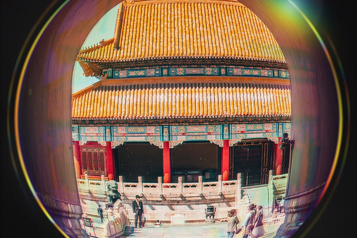 嘻哈新潮鱼眼镜头特效照片处理特效PS样机模版素材 Fisheye Lens Photo Effect（8573） -