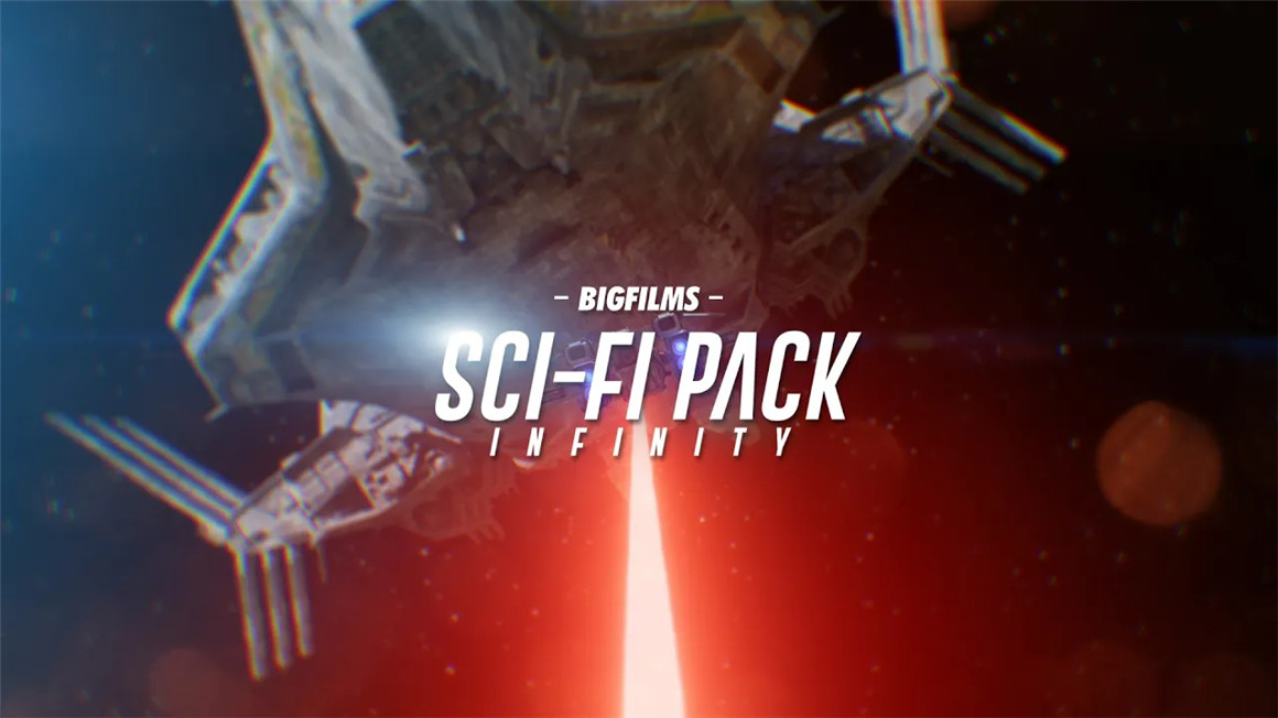 Bigfilms 600多个科幻电影太空战斗机机甲飞船无人机HUD环境视频素材 SCI-FI Infinity Pack（8575） -