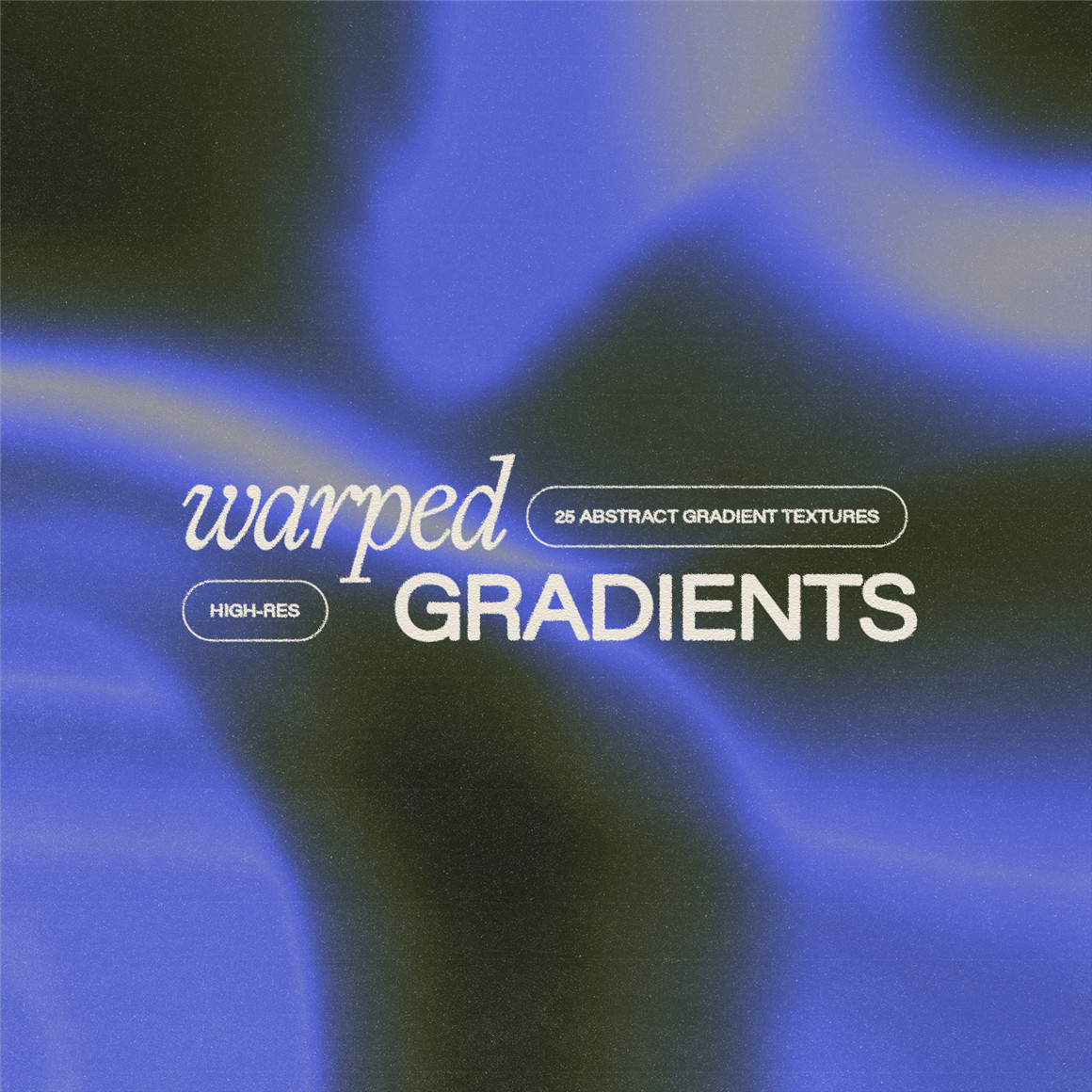 25张复古酸性艺术颗粒感扭曲弥散光渐变纹理PNG图片素材 Warped Gradient Textures by Fox Rockett Studio（8937） -