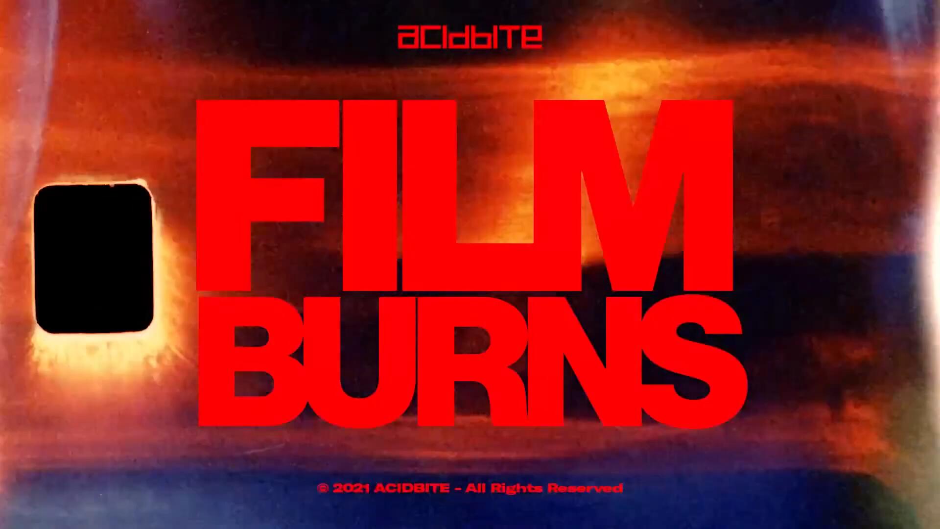 Acidbite 彩色柯达8mm胶片燃烧纹理过渡4K扫描视频素材 FILM BURNS（3052） -