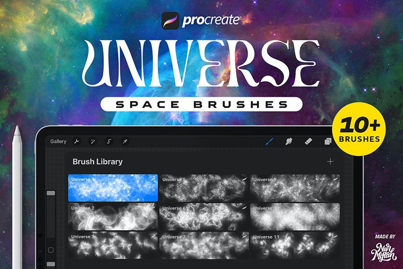 Procreate星空星云笔刷 - 笔刷下载 -