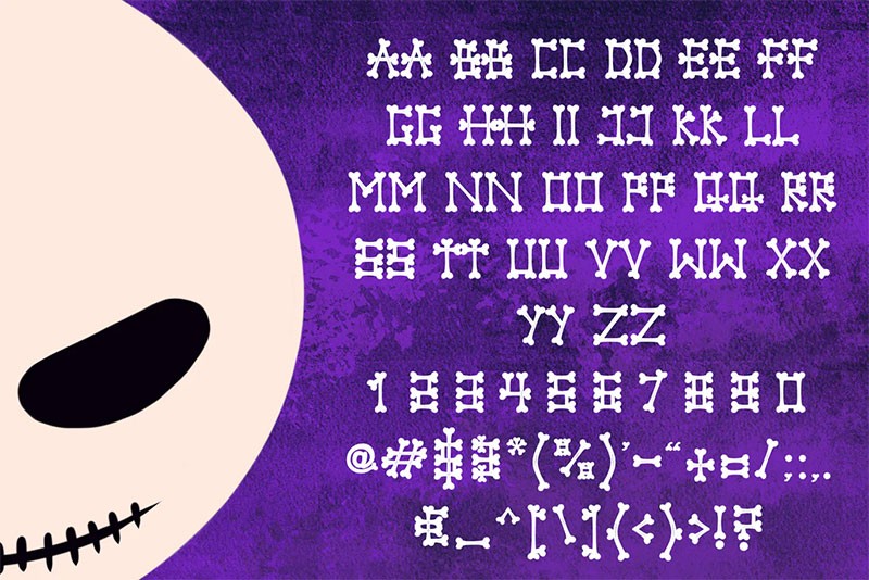 Dr. Bones 骨头图形化英文字体 - 字体下载 -