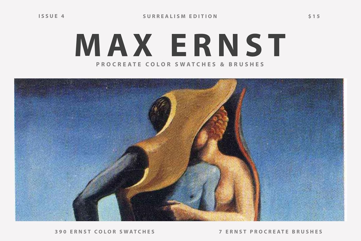 马克斯·恩斯特（Max Ernst）超现实主义油画Procreate笔刷 - 笔刷下载 -