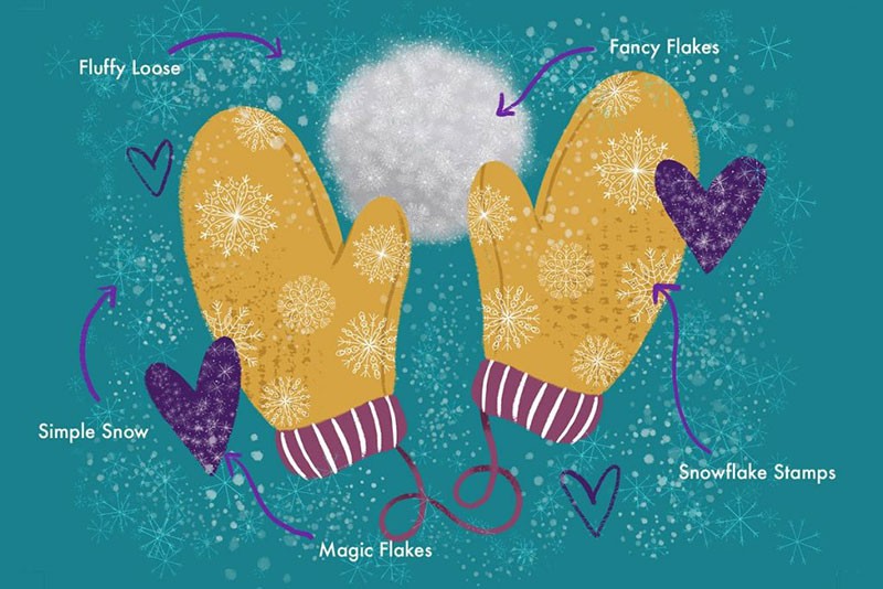 19个雪花飘雪Procreate笔刷 - 笔刷下载 -