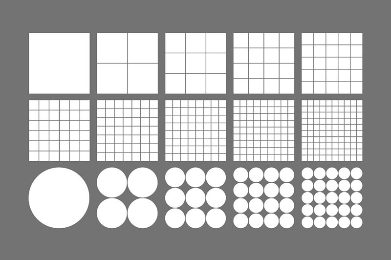 30个网格形状遮罩模板PSD - PS图案 -