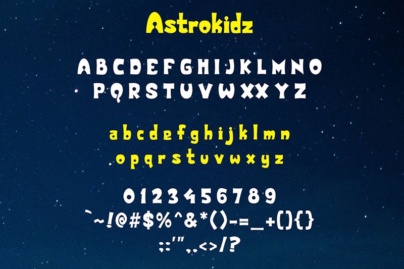 Aztrokidz卡通英文字体 - 字体下载 -