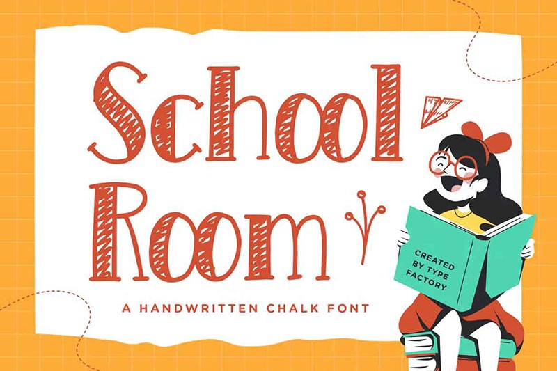 School Room卡通英文字体 - 字体下载 -