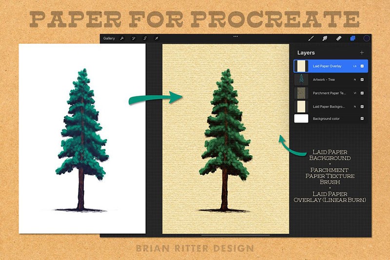 Procreate纸质画笔和画布模板 - 笔刷下载 -