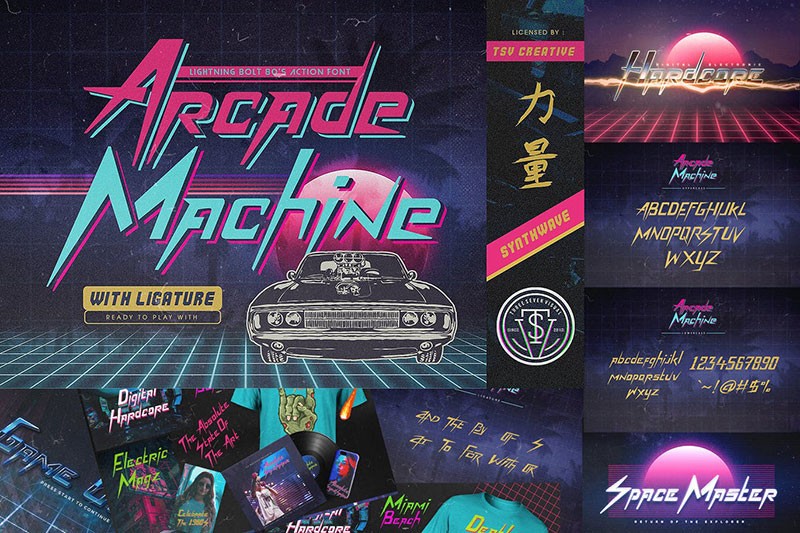 Arcade Machine街机游戏英文字体 - 字体下载 -