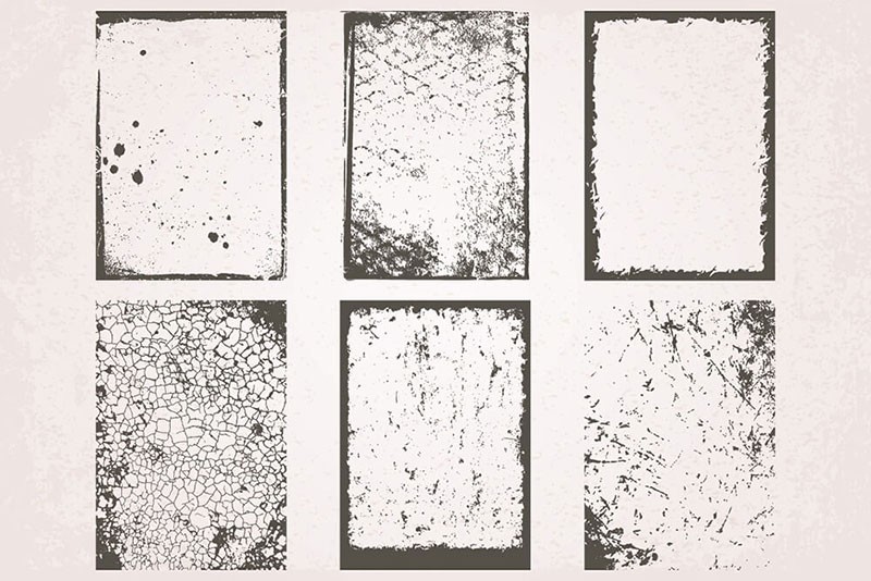 18个复古做旧纹理矢量背景素材，AI源文件 - PS图案 -