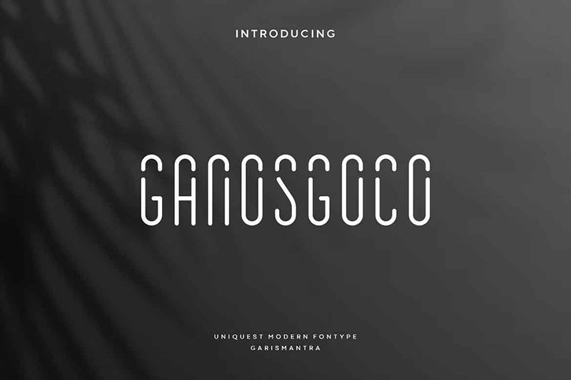 Ganosgoco沉浸式英文字体 - 字体下载 -