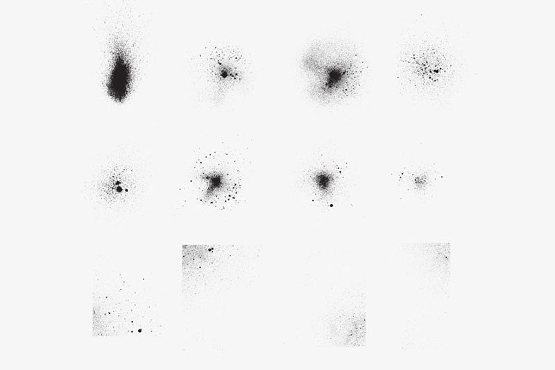 36个泼墨喷漆纹理效果AI笔刷 - 笔刷下载 -