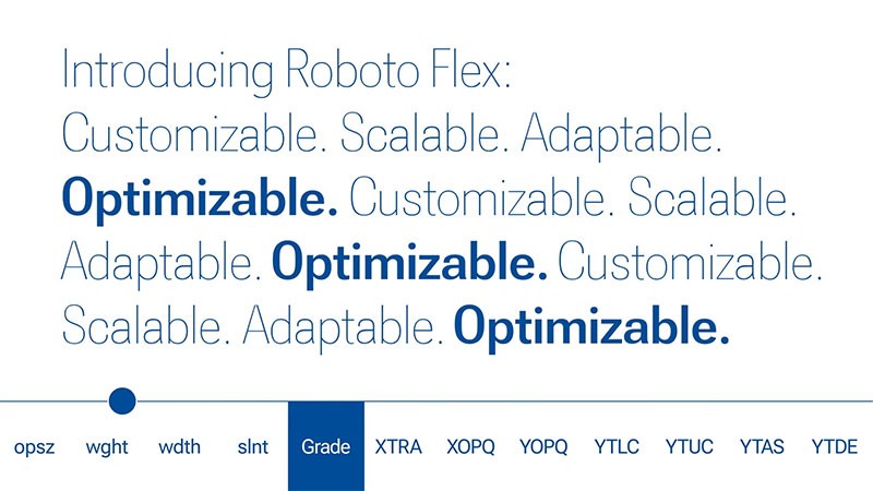 Roboto Flex谷歌新字体，可变可商用 - 字体下载 -