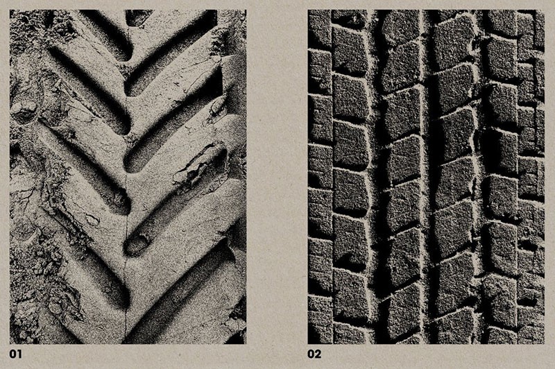 20张真实轮胎纹理图案，TIF PNG格式 - PS图案 -
