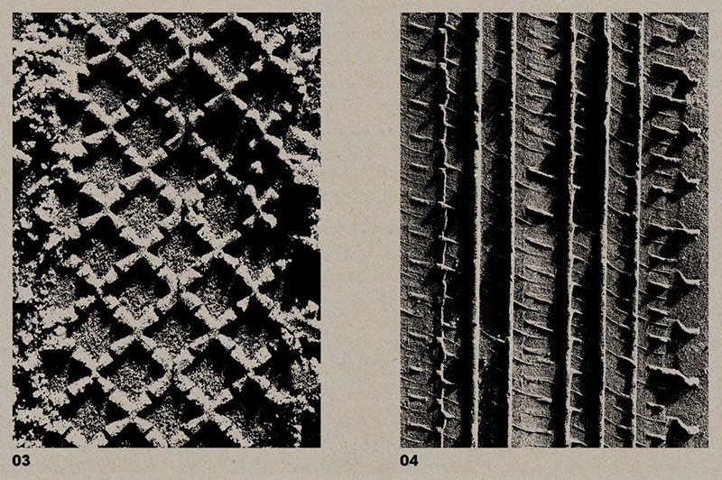 20张真实轮胎纹理图案，TIF PNG格式 - PS图案 -