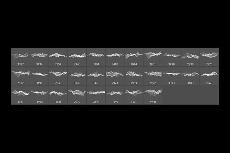 30个科技数字波浪粒子效果PS笔刷 - 笔刷下载 -