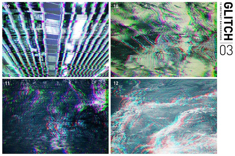 12张时尚抽象故障背景图片素材JPG - PS图案 -