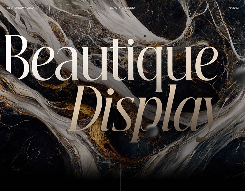 Beautique Display古典英文衬线字体，免费可商用 - 字体下载 -