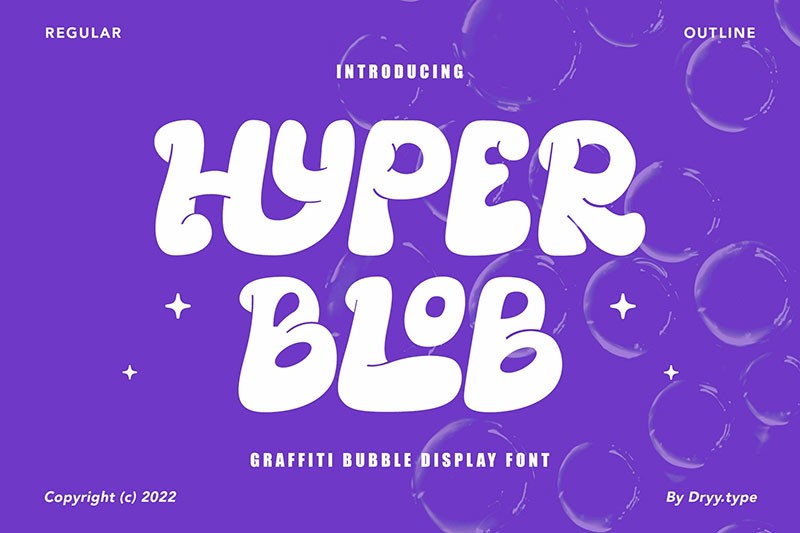 Hyper Blob气泡涂鸦英文字体 - 字体下载 -