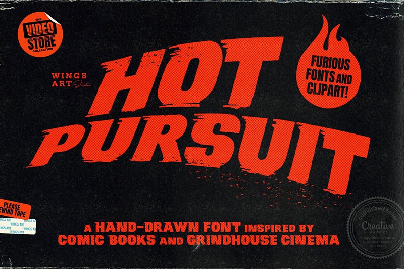 Hot Pursuit 复古漫画英文字体 - 字体下载 -