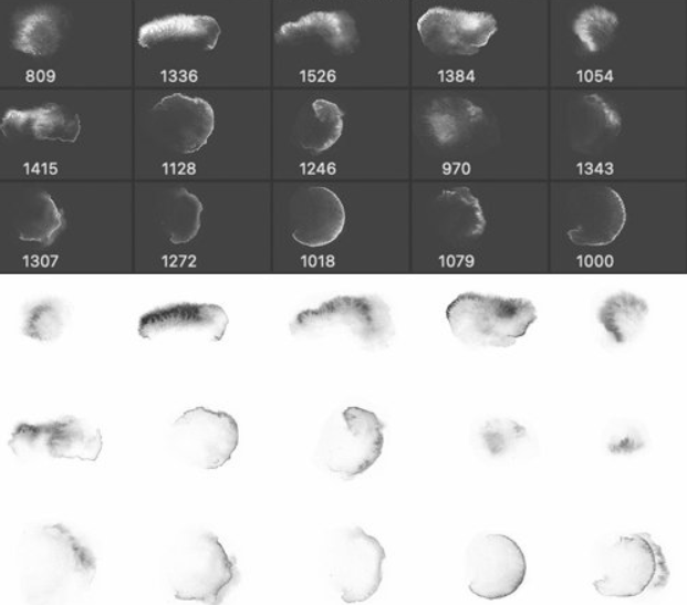 15个水墨晕染图案PS笔刷 - 笔刷下载 -